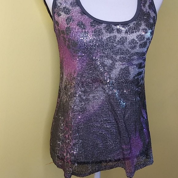 No Boundaries. Day Trip Sequins Tank Top Size M - Picture 13 of 13